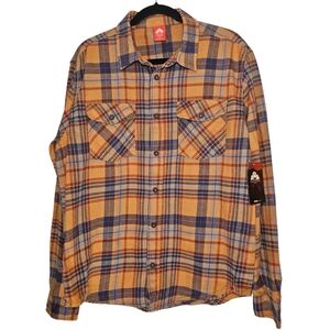 EMS Plaid Flannel Shirt - Men's Size Large - NWT Button Down Lumberjack Grunge